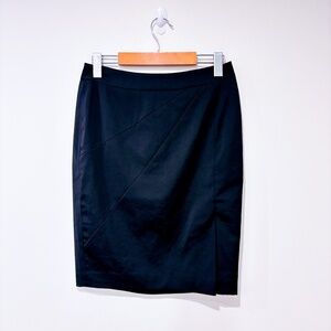 MEXX Black woven high-waist tailored pencil skirt women office wear | Size 2 *